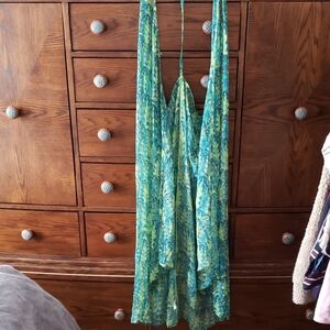 Unbranded Green and Blue Women's Duster